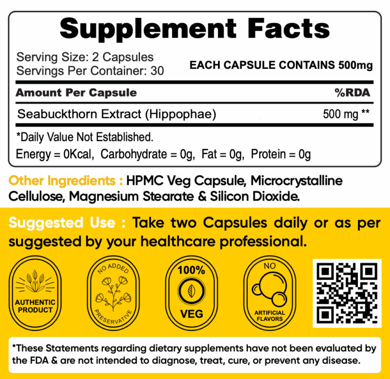 Seabuckthorn – immune supplement | Brain Health | Skin ,Cholesterol care - Image 3