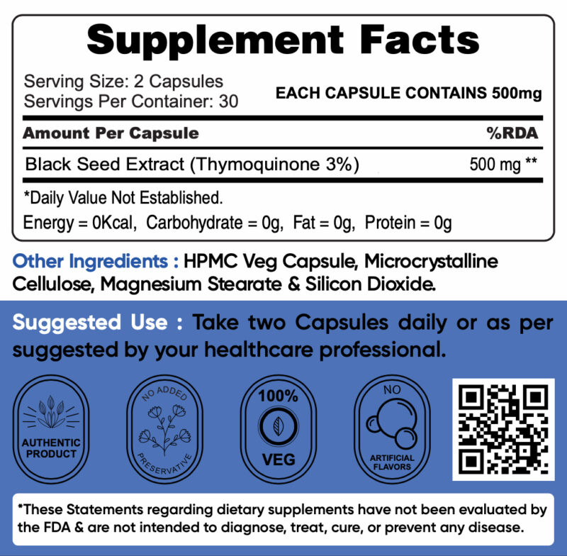 Thymoquinone – ulcer ,lung , Glycemic supplements - Image 3